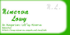 minerva lowy business card